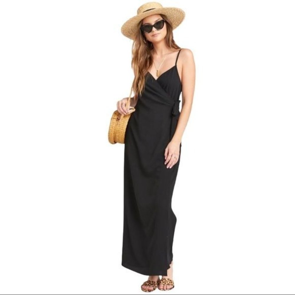 Show Me Your MuMu Daria Black Wrap Jumpsuit Small NWOT